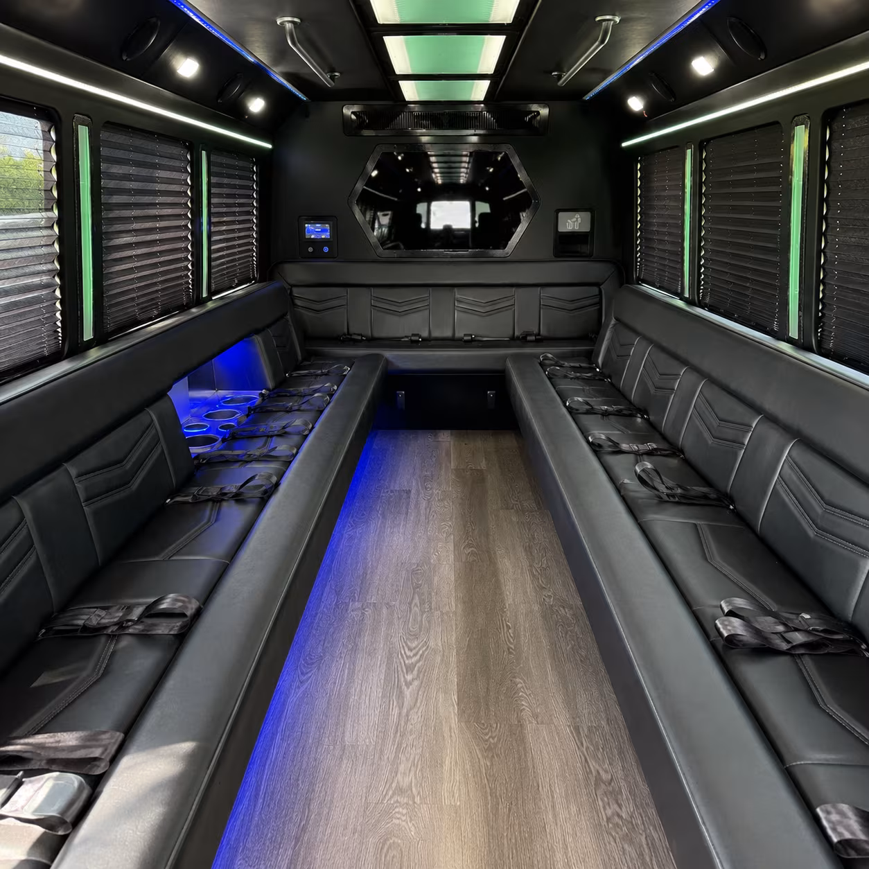 18 Passenger Party Bus Inside