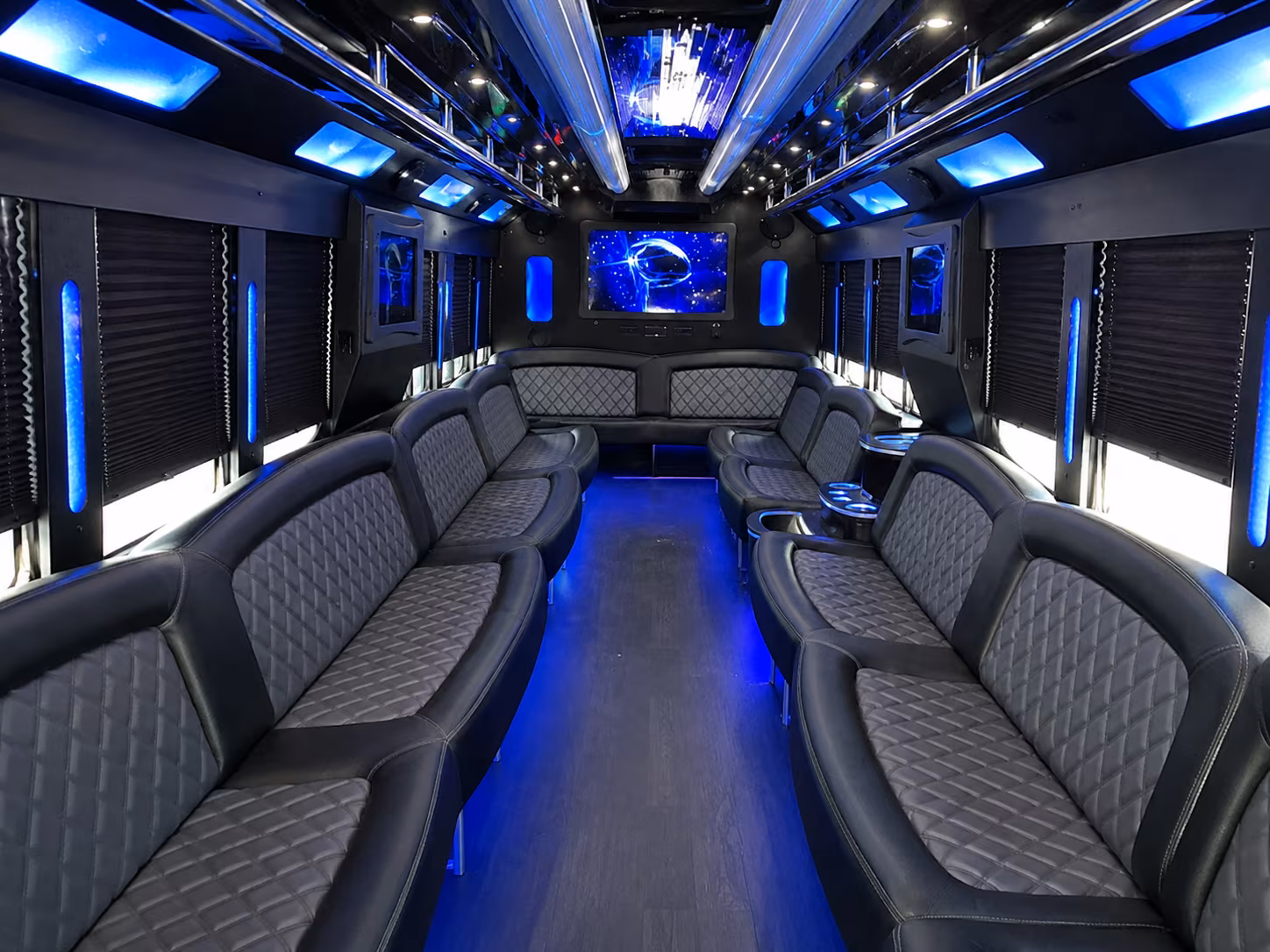 28 Passenger Party Bus Inside