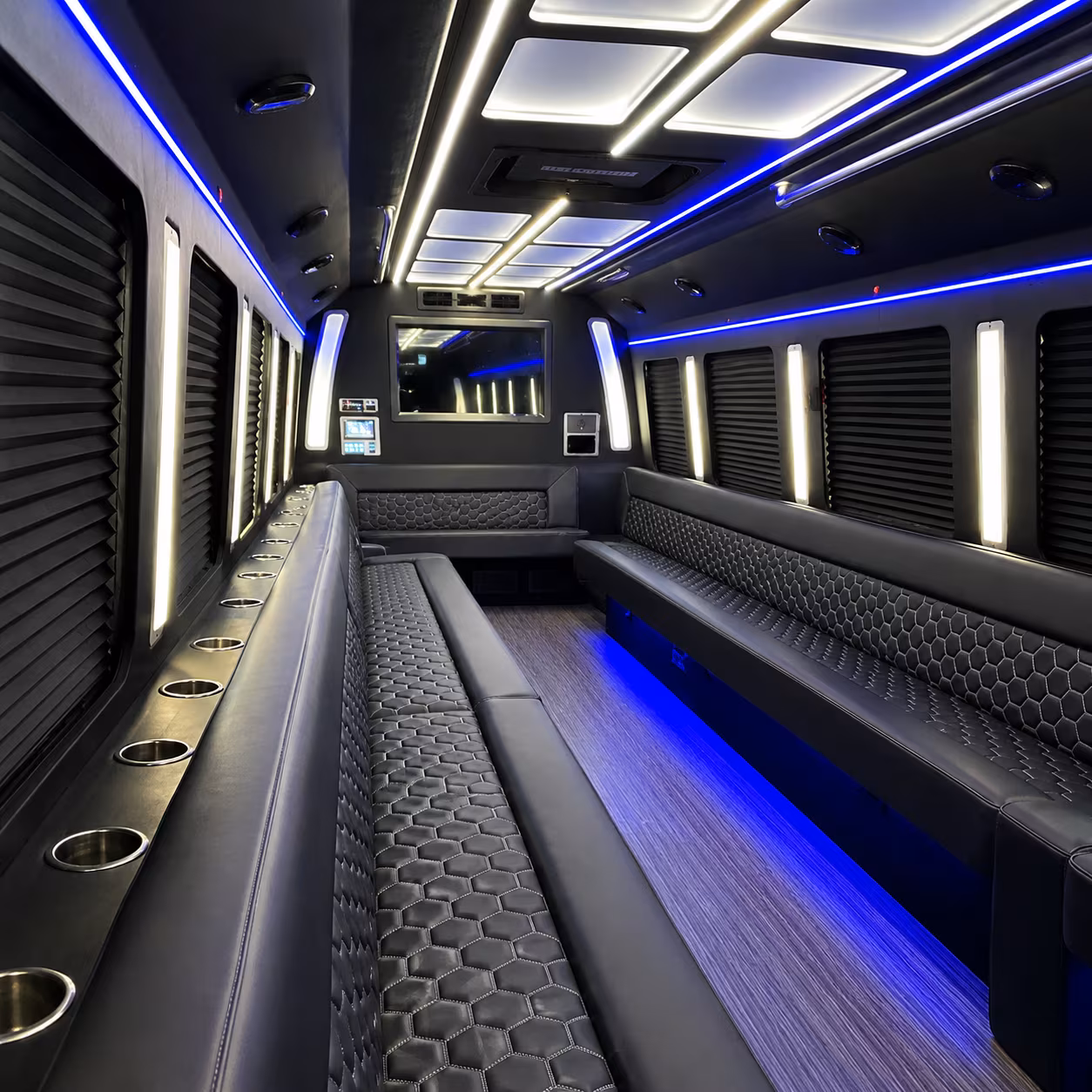 Omaha Private Event Transportation party bus interior