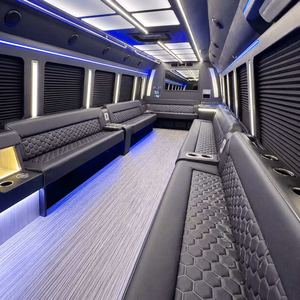 Omaha Sporting Event Transportation party bus exterior