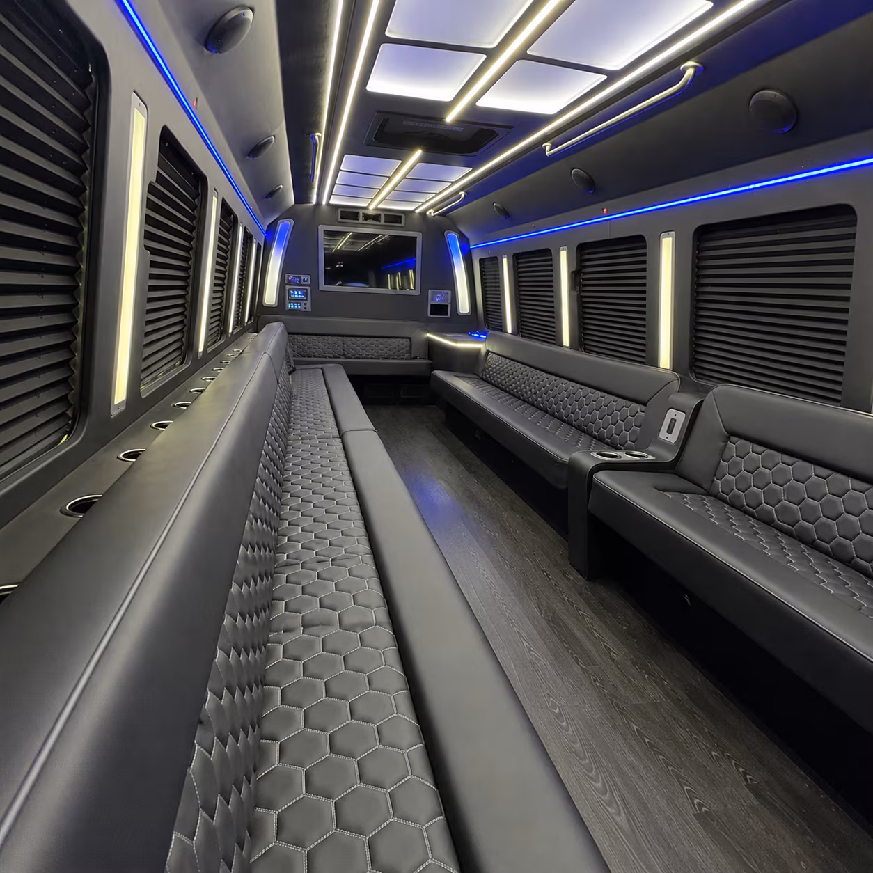 Omaha Sporting Event Transportation party bus exterior
