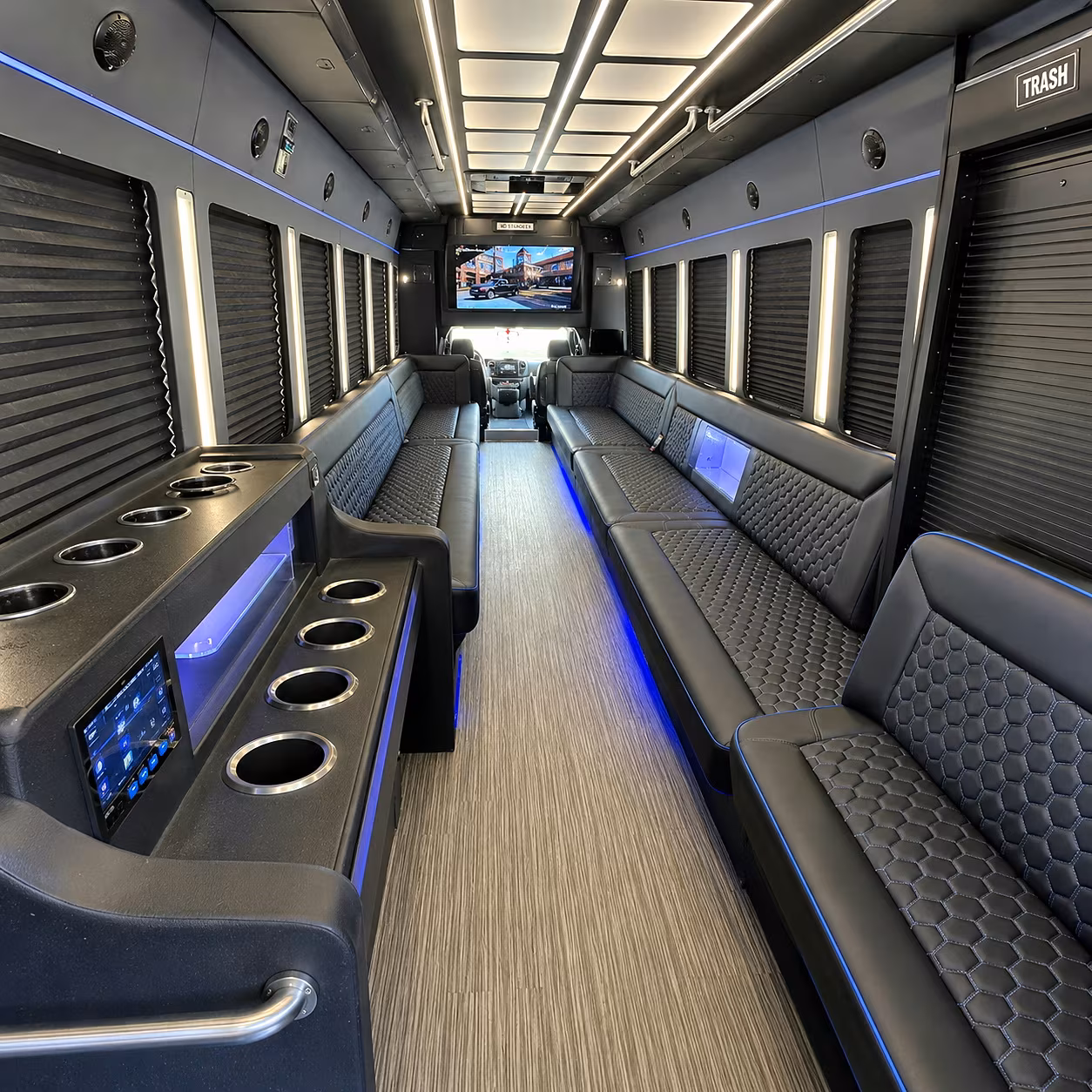 Omaha Winery Tour & Pub Crawl Transportation party bus interior