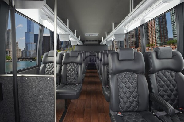 30 passenger mini coach bus interior